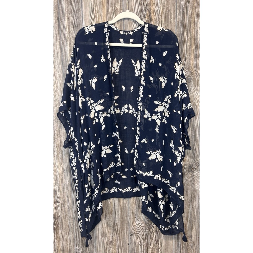 Gentle Fawn Kimono Style Cardigan Blouse Cover-Up One Size Blue‎ Lightweight